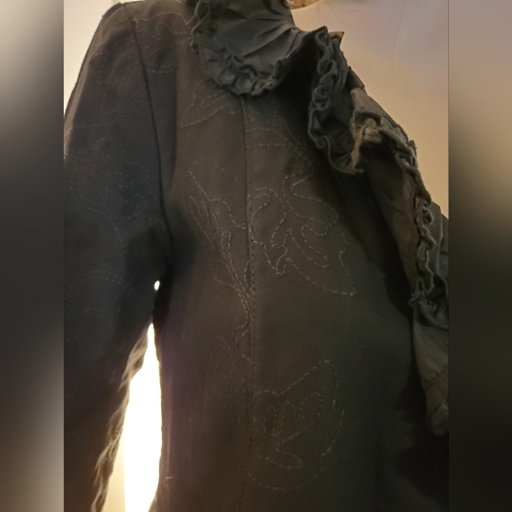 Hazel Anthropologie Black Dress Jacket - Picture 9 of 15